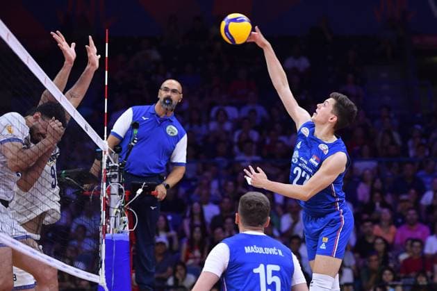 SERBIA vs IRAN NIKOLA BRBORIC volleyball Serbia vs Iran VNL Volleyball nations league Beogradska arena hall, Belgrade 25.06.2025 Foto: VOLLEYBALL, FIVB VOLLEYBALL NATIONS LEAGUE, SERBIA, IRAN Belgrade Belgrade arena Serbia Copyright: xMarkoxMetlas xMNxPressx