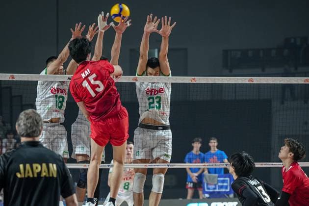 Volleyball - FIVB Men s Volleyball Nations League - Bulgaria - Japan - 25.06.2025 Venislav Antov, Aleksandar Nikolov Bulgaria Copyright: xYulianxTodorovx