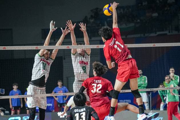 Volleyball - FIVB Men s Volleyball Nations League - Bulgaria - Japan - 25.06.2025 Aleks Grozdanov, Asparuh Asparuhov Bulgaria Copyright: xYulianxTodorovx