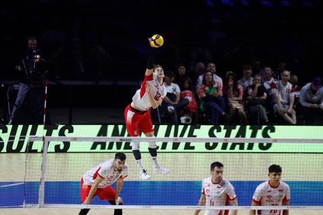 NOW ARENA HOFFMAN ESTATES ILLINOIS USA 25.06.2025 MECZ LIGI NARODOW W SIATKOWCE MEZCZYZN POLSKA WLOCHY VOLLEYBALL NATIONS LEAGUE GAME BETWEEN POLAND AND ITALY N Z ARTUR SZALPUK KAMIL KRZACZYNSKI NEWSPIX.PL --- newspix.pl  KSK
