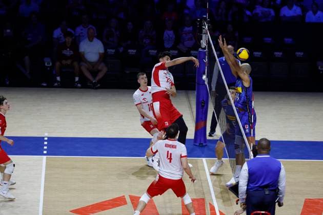 NOW ARENA HOFFMAN ESTATES ILLINOIS USA 25.06.2025 MECZ LIGI NARODOW W SIATKOWCE MEZCZYZN POLSKA WLOCHY VOLLEYBALL NATIONS LEAGUE GAME BETWEEN POLAND AND ITALY N Z JAKUB NOWAK KAMIL SEMENIUK KAMIL KRZACZYNSKI NEWSPIX.PL --- newspix.pl  KSK