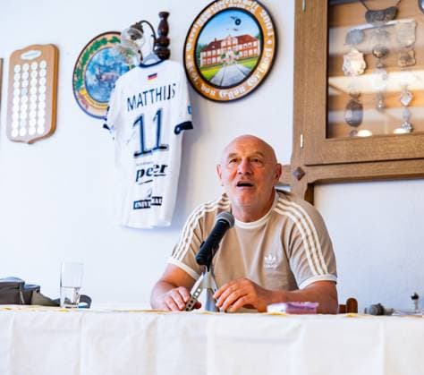 Handball, Women, Discussion with Thüringer HC coaching legend Herbert Müller