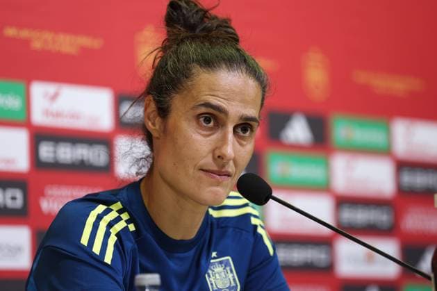 June 26, 2025, Las Rozas, Madrid, SPAIN: Montserrat Tome Vazquez, head coach of Spain, attends her press conference, PK, Pressekonferenz during the training session prior to the Spain Women Teamâ€⠢s friendly match against Japan on June 26, 2025, in Las Rozas, Madrid, Spain. Las Rozas SPAIN - ZUMAa181 20250626_zaa_a181_029 Copyright: xIrinaxR.xHipolitox