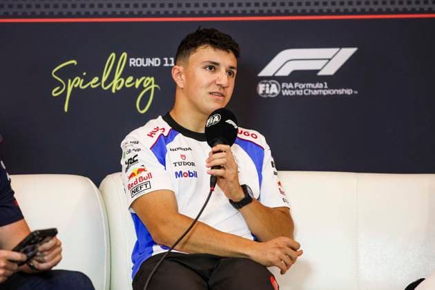 F1 - AUSTRIAN GRAND PRIX 2025 HADJAR Isack (fra), Visa Cash App RB F1 Team VCARB02, portrait during the press conference, PK, Pressekonferenz of Formula 1 MSC Cruises Austrian Grand Prix 2025, 11th round of the 2025 FIA Formula One World Championship, WM, Weltmeisterschaft from June 27 to 29, 2025 on the Red Bull Ring, in Spielberg, Austria - SpielbergAustria Copyright: xXavixBonillax