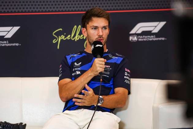 F1 - AUSTRIAN GRAND PRIX 2025 GASLY Pierre (fra), Alpine F1 Team A525, portrait during the press conference, PK, Pressekonferenz of Formula 1 MSC Cruises Austrian Grand Prix 2025, 11th round of the 2025 FIA Formula One World Championship, WM, Weltmeisterschaft from June 27 to 29, 2025 on the Red Bull Ring, in Spielberg, Austria - SpielbergAustria Copyright: xXavixBonillax