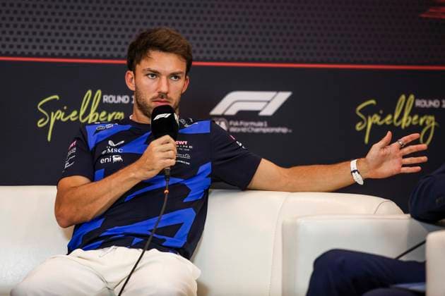 F1 - AUSTRIAN GRAND PRIX 2025 GASLY Pierre (fra), Alpine F1 Team A525, portrait during the press conference, PK, Pressekonferenz of Formula 1 MSC Cruises Austrian Grand Prix 2025, 11th round of the 2025 FIA Formula One World Championship, WM, Weltmeisterschaft from June 27 to 29, 2025 on the Red Bull Ring, in Spielberg, Austria - SpielbergAustria Copyright: xXavixBonillax