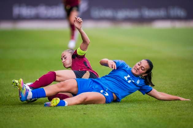 Football, Women, Test match, Belgium - Greece