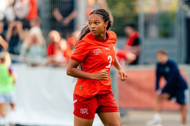 Winterthur, Switzerland, June 26th 2025: Leila Wanderer (3 Switzerland) making her national team, Nationalteam debut for Switzerland during the Women s International Friendlies - Switzerland v Czech Republic at Stadium Schützenwiese in Winterthur, Zurich. (Mike Wiss SPP) Copyright: xMikexWissx xSPPx spp-en-MiWiSp-179