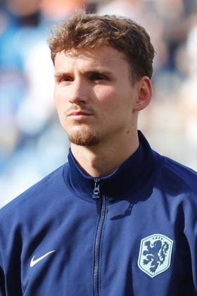 Rav van den Berg (NED), JUNE 25, 2025 - Football Soccer : UEFA European Under-21 Championship 2025 Slovakia Semi-finals match between Under-21 England 2-1 Under-21 Netherlands at the National Football Stadium in Bratislava, Slovakia. Noxthirdxpartyxsales  aflo_296041277