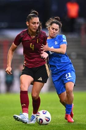 Belgium Red Flames vs Greece - Friendly international MOLENBEEK, BELGIUM - JUNE 26 : Tysiak Amber defender of Belgium pictured during the International Friendly, Länderspiel, Nationalmannschaft game between Belgium and Greece. The last match before leaving to the European Championships. on June 26, 2025 in Molenbeek, Belgium, 26 06 2025 ( Photo Gregory Van Gansen Photonews ) Molenbeek Belgium  Copyright: xGvgx