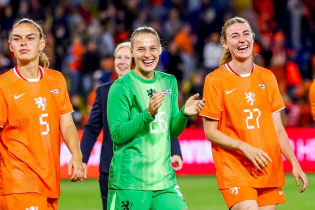 Regina van Eijk of the Netherlands looks on Netherlands v Finland, , Netherlands v Finland, Kooi Stadion, June 26, 2025, Leeuwarden, Netherlands.
