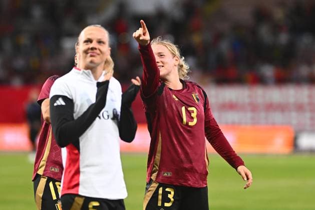 Belgium Red Flames vs Greece - Friendly international MOLENBEEK, BELGIUM - JUNE 26 : Dhont Elena forward of Belgium pictured during the International Friendly, Länderspiel, Nationalmannschaft game between Belgium and Greece. The last match before leaving to the European Championships. on June 26, 2025 in Molenbeek, Belgium, 26 06 2025 ( Photo Gregory Van Gansen Photonews ) Molenbeek Belgium  Copyright: xGvgx