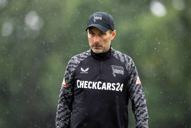 Soccer, Men, Season 2025 26, 2 Bundesliga, Hertha BSC, Training, Coach Stefan Leitl Hertha BSC , 27 06 2025, Copyright: xSebastianxRäppold MatthiasxKochx