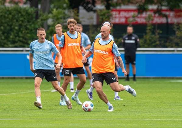 Soccer, Men, Season 2025 26, 2 Bundesliga, Hertha BSC, Training, f l Palko Dardai Hertha BSC , Marton Dardai Hertha BSC , Toni Leistner Hertha BSC , 27 06 2025, Copyright: xSebastianxRäppold MatthiasxKochx