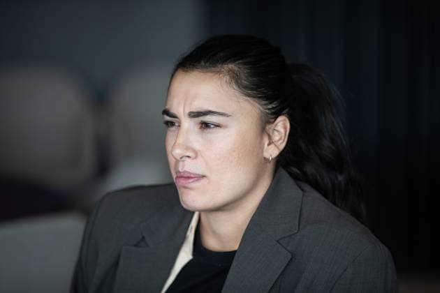 250627 Zecira Musovic during a press conference with Malmö FF where she is presented as a new acquisition on June 27, 2025 in Malmö  Copyright: MATSxJAVERUD BB250627BB260