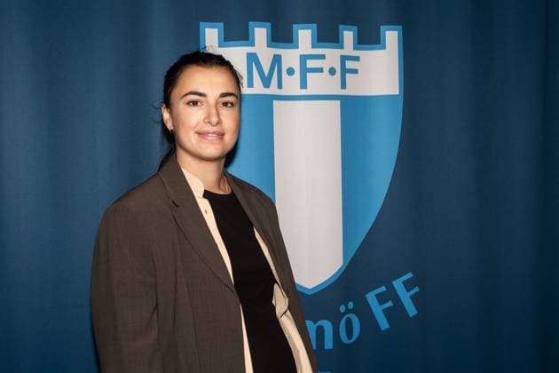 250627 Zecira Musovic poses for a portrait during a press conference with Malmö FF where she is presented as a new acquisition on June 27, 2025 in Malmö  Copyright: MATSxJAVERUD BB250627BB274