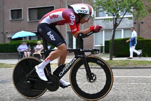 Belgian 2025 National Championship Brasschaat 27 06 2025 BRASSCHAAT, BELGIUM - JUNE 27 : Craps Lars of Lotto during the Men Elite Individual Time Trial of the Belgian National Championships 2025 xxrd edition an UCI National Championships cycling race of 10 km with start in Aaaaa and finish in Brasschaat on June 27, 2025 in Brasschaat, Belgium, 27 06 2025 Brasschaat Belgium  Copyright: xJanxDexMeuleneirx