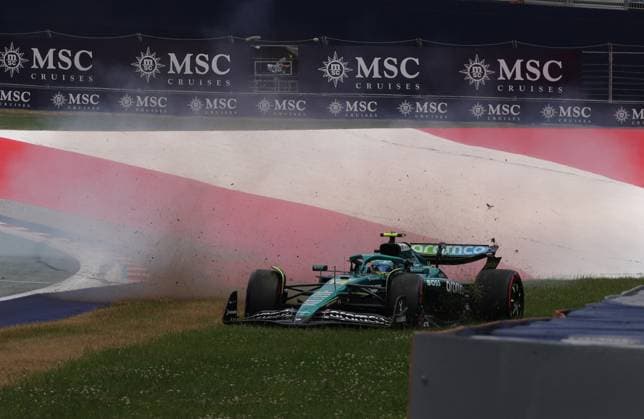 27 06 2025, Red Bull Ring, Spielberg, Formula 1 Austrian Grand Prix 2025 , pictured spinning Fernando Alonso ESP , Aston Martin Aramco Cognizant Formula One Team Photo by Alessandro Martellotta Hasan Bratic DeFodi Images
