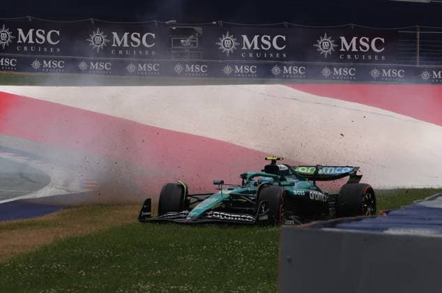27 06 2025, Red Bull Ring, Spielberg, Formula 1 Austrian Grand Prix 2025 , pictured spinning Fernando Alonso ESP , Aston Martin Aramco Cognizant Formula One Team Photo by Alessandro Martellotta Hasan Bratic DeFodi Images