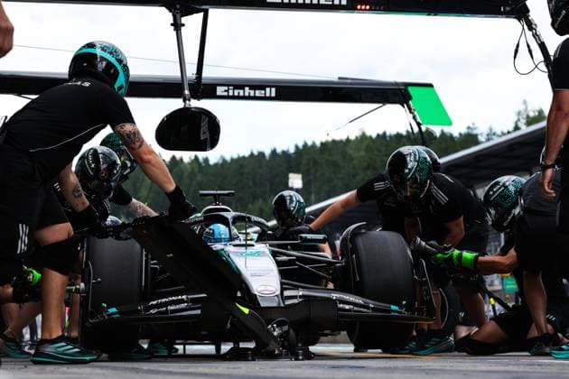 63 George Russell GBR, Mercedes AMG Petronas F1 Team , F1 Grand Prix of Austria at Red Bull Ring on June 27, 2025 in Spielberg, Austria Photo by HOCH ZWEI Spielberg Austria