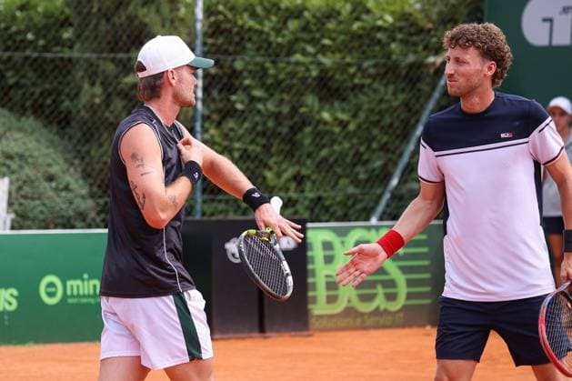 TENNIS - Internazionali di Tennis - 2025 ATP, Tennis Herren Challenger Milano Mats Hermans and Ryan Seggerman during 2025 ATP Challenger Milano, International Tennis match in Milan, Italy, June 27 2025 Milan Italy  Copyright: xIPAxSport ABACAx