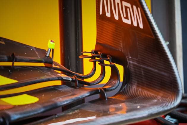 McLaren Front wing, technical detail, during the Austrian GP, Spielberg 26-29 June 2025, Red Bull Ring Formula 1 World Championship, WM, Weltmeisterschaft 2025.  Copyright: xFedericoxBasile IPAxSportx xipa-agency.netx xx IPA_59548343 IPA_Agency_IPA59548343