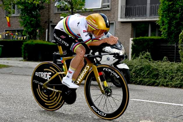 Belgian 2025 National Championship Brasschaat 27 06 2025 BRASSCHAAT, BELGIUM - JUNE 27 : Evenepoel Remco of Soudal - Quick-Step during the Men Elite Individual Time Trial of the Belgian National Championships 2025 xxrd edition an UCI National Championships cycling race of 10 km with start in Aaaaa and finish in Brasschaat on June 27, 2025 in Brasschaat, Belgium, 27 06 2025 Brasschaat Belgium  Copyright: xJanxDexMeuleneirx