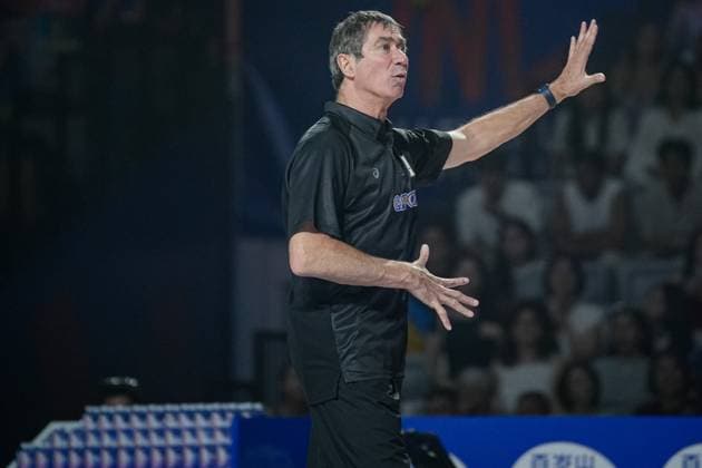 Volleyball - FIVB Men s Volleyball Nations League - Ukraine - Japan - 27.06.2025 Laurent Tillie, head coach of Ukraine during Mens Volleyball Nations League in Burgas, VNL Copyright: xYulianxTodorovx
