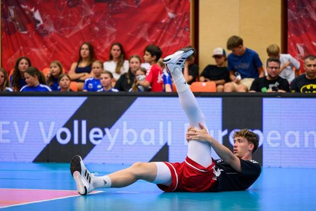 VOLLEYBALL - CEV Silver League AMSTETTEN,AUSTRIA,27.JUN.25 - VOLLEYBALL - CEV European Silver League, OEVV international match, Länderspiel, Nationalmannschaft Austria vs Sweden. Image shows Tobias Willimek (AUT).  GEPAxpictures xDanielaxMoser