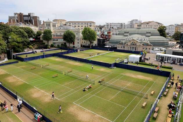 27th June 2025; Devonshire Park, Eastbourne, East Sussex, England; Lexus International Eastbourne, Day 5; Practice courts at the Lexus International  ActionPlus12805817 HongboxChen