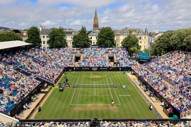 27th June 2025; Devonshire Park, Eastbourne, East Sussex, England; Lexus International Eastbourne, Day 5; Fans enjoy the action from the womens singles semi-final match between Alexandra Eala (PHI) and Varvara Gracheva (FRA)  ActionPlus12805819 HongboxChen