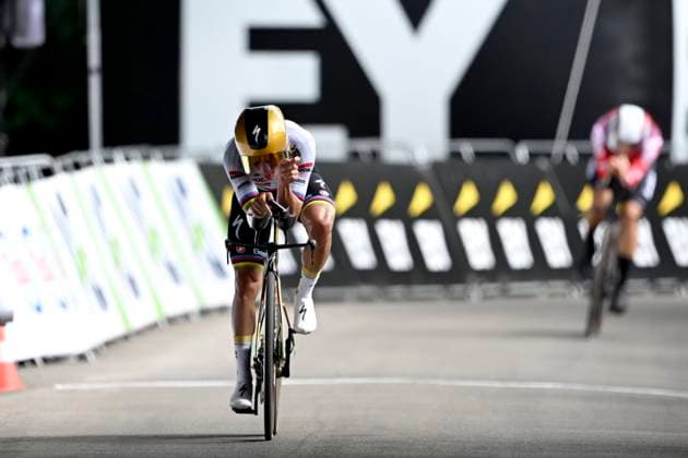 Belgian 2025 National Championship Brasschaat 27 06 2025 BRASSCHAAT, BELGIUM - JUNE 27 : Evenepoel Remco of Soudal - Quick-Step during the Men Elite Individual Time Trial of the Belgian National Championships 2025 xxrd edition an UCI National Championships cycling race of 10 km with start in Aaaaa and finish in Brasschaat on June 27, 2025 in Brasschaat, Belgium, 27 06 2025 Brasschaat Belgium  Copyright: xJanxDexMeuleneirx