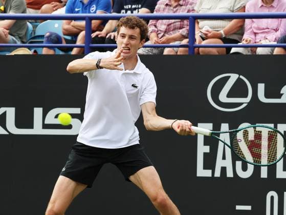 TENNIS - Eastbourne Open EASTBOURNE,ENGLAND,27.JUN.25 - TENNIS - ATP, Tennis Herren World Tour, Eastbourne Open. Image shows Ugo Humbert (FRA).  GEPAxpictures xAlanxGrieves