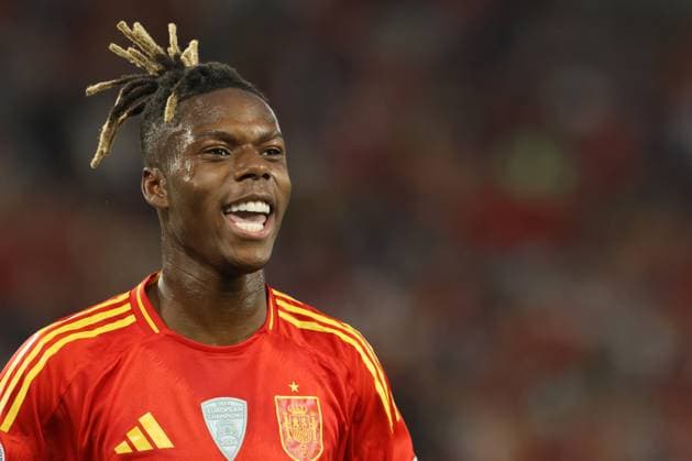 NICO WILLIAMS, Spagna, UEFA Nations League 2025, Semi Final, Spain vs France 5-4, 05-06-2025, Esultanza, Celebration, Jubel UEFA NATIONS LEAGUE 2025 SEMI FINALE SPAGNA-FRANCIA 5-4