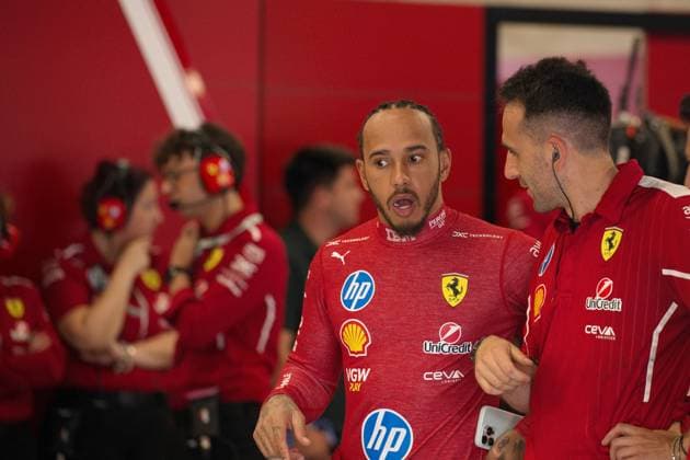 NÂ°44 Lewis Hamilton GBR Scuderia Ferrari HP during MSC Cruises Austrian Grand Prix 2025 FP1& FP2 Pit Line, Formula 1 Championship in Austria, Austria, June 27 2025  Copyright: xOttoxMoretti IPAxSportx xipa-agency.netx xx IPA_59555191 IPA_Agency_IPA59555191
