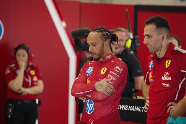 NÂ°44 Lewis Hamilton GBR Scuderia Ferrari HP during MSC Cruises Austrian Grand Prix 2025 FP1& FP2 Pit Line, Formula 1 Championship in Austria, Austria, June 27 2025  Copyright: xOttoxMoretti IPAxSportx xipa-agency.netx xx IPA_59555197 IPA_Agency_IPA59555197