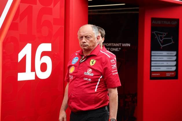 Frederic Vasseur Team Principal, Scuderia Ferrari HP , Free Practice 2, FP2, Free Practice 2, Grand Prix of Austria, Motorsport, Men, Formula 1, 27 06 2025 Spielberg Styria Austria Copyright: xkolbert-press AnnikaxGrafx