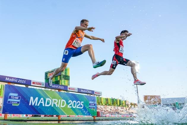 Bilder des Jahres 2025, Sport 06 Juni Sport Bilder des Tages 2025-06-27 European Athletics Team Championships 1st Division 2025 MADRID, SPAIN - JUNE 27: Nick Marsman of the Netherlands competing in the 3000m Steeplechase Men during Day 2 of the European Athletics Team Championships 1st Division 2025 at Estadio Vallehermoso on June 27, 2025 in Madrid, Spain. (Photo by Joris Verwijst BSR Agency) Madrid Spain Content not available for redistribution in The Netherlands directly or indirectly through any third parties. Copyright: xBSRxAgencyx