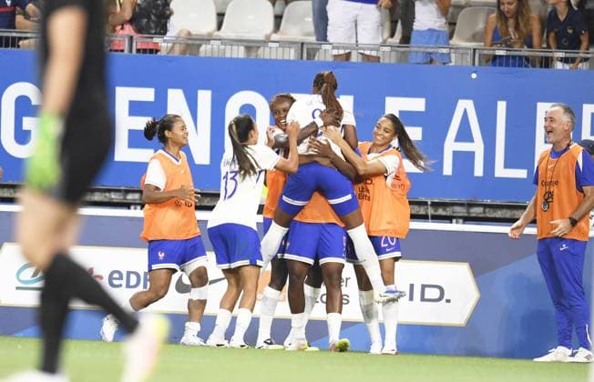 FOOTBALL FEMININ : France vs BrÃ sil au Stade des Alpes Grenobe - France - 27 06 2025 French KATOTO Marie ANTOINETTE scoring goal during the women s International Friendly, Länderspiel, Nationalmannschaft football match between France and Brazil at the Stade of Alpes Grenobe France, on June 27, 2025.  Copyright: xMourad_ALLILIx