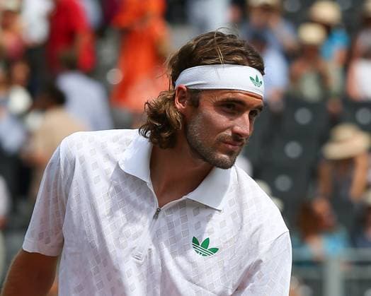 London, England, June 27 2025: Stefanos Tsitsipas during the Giorgio Armani Tennis Classic Day 4 game between Tomas Etcheverry and Stefanos Tsitsipas at The Hurlingham Club in London, England. (Jay Patel SPP) Copyright: xJayxPatel SPPx spp-en-JaPa-ETCHEVERRYvTSITSIPAS_20250627_0016