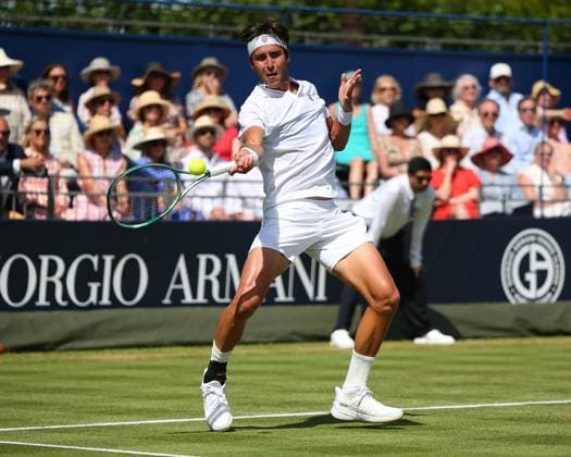 London, England, June 27 2025: Tomas Etcheverry during the Giorgio Armani Tennis Classic Day 4 game between Tomas Etcheverry and Stefanos Tsitsipas at The Hurlingham Club in London, England. (Jay Patel SPP) Copyright: xJayxPatel SPPx spp-en-JaPa-ETCHEVERRYvTSITSIPAS_20250627_0032