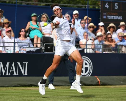 London, England, June 27 2025: Tomas Etcheverry during the Giorgio Armani Tennis Classic Day 4 game between Tomas Etcheverry and Stefanos Tsitsipas at The Hurlingham Club in London, England. (Jay Patel SPP) Copyright: xJayxPatel SPPx spp-en-JaPa-ETCHEVERRYvTSITSIPAS_20250627_0052
