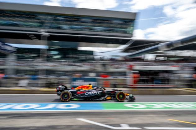 SPIELBERG, AUSTRIA: Max Verstappen, racing for the Red Bull Racing team during the 2025 Formula 1 Austrian Grand Prix at the Red Bull Ring in Spielberg, Austria