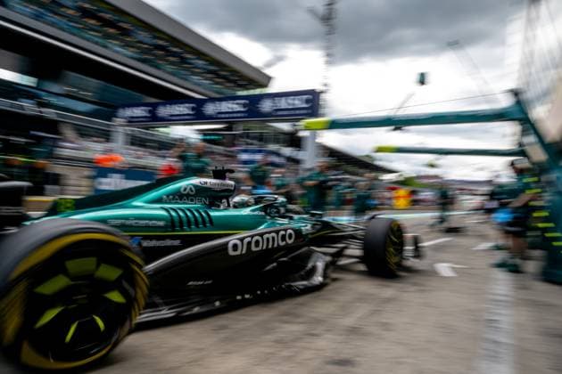 SPIELBERG, AUSTRIA: Lance Stroll, racing for the Aston Martin F1 team during the 2025 Formula 1 Austrian Grand Prix at the Red Bull Ring in Spielberg, Austria