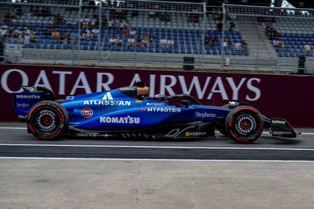 SPIELBERG, AUSTRIA: Alex Albon, racing for the Williams Racing team during the 2025 Formula 1 Austrian Grand Prix at the Red Bull Ring in Spielberg, Austria