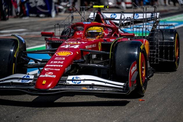 SPIELBERG, AUSTRIA: Lewis Hamilton, racing for the Ferrari team during the 2025 Formula 1 Austrian Grand Prix at the Red Bull Ring in Spielberg, Austria