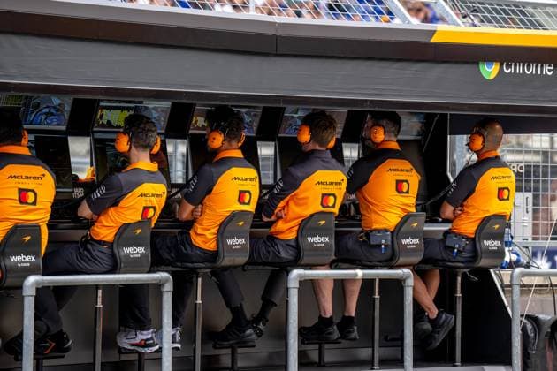 SPIELBERG, AUSTRIA: Lando Norris, racing for the McLaren F1 team during the 2025 Formula 1 Austrian Grand Prix at the Red Bull Ring in Spielberg, Austria