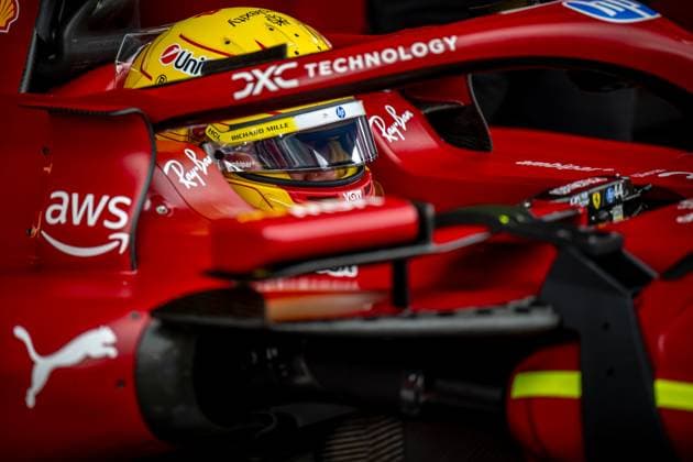 SPIELBERG, AUSTRIA: Lewis Hamilton, racing for the Ferrari team during the 2025 Formula 1 Austrian Grand Prix at the Red Bull Ring in Spielberg, Austria