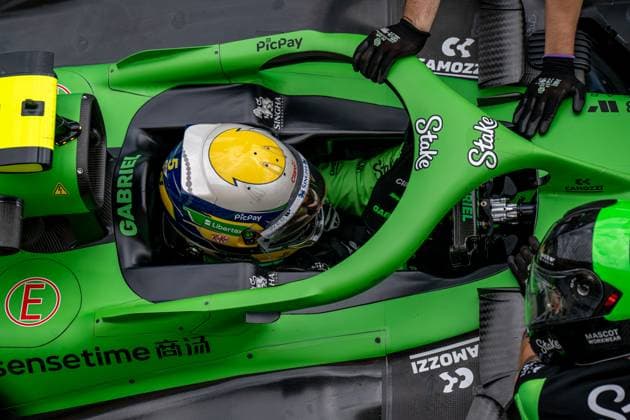SPIELBERG, AUSTRIA: Gabriel Bortoleto, racing for the Stake F1 Team team during the 2025 Formula 1 Austrian Grand Prix at the Red Bull Ring in Spielberg, Austria