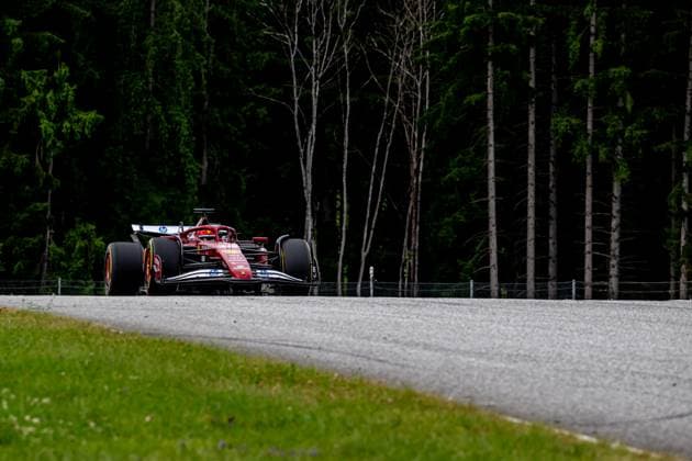 SPIELBERG, AUSTRIA: Charles Leclerc, racing for the Ferrari team during the 2025 Formula 1 Austrian Grand Prix at the Red Bull Ring in Spielberg, Austria